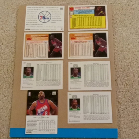 Lot of 33 Moses Malone Hawks, Bucks, and 76ers basketball cards - Picture 8 of 16